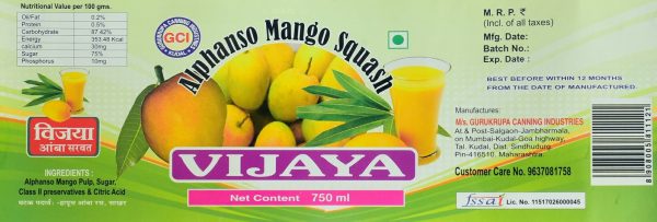 Mango Squash - 750 ml (2)
